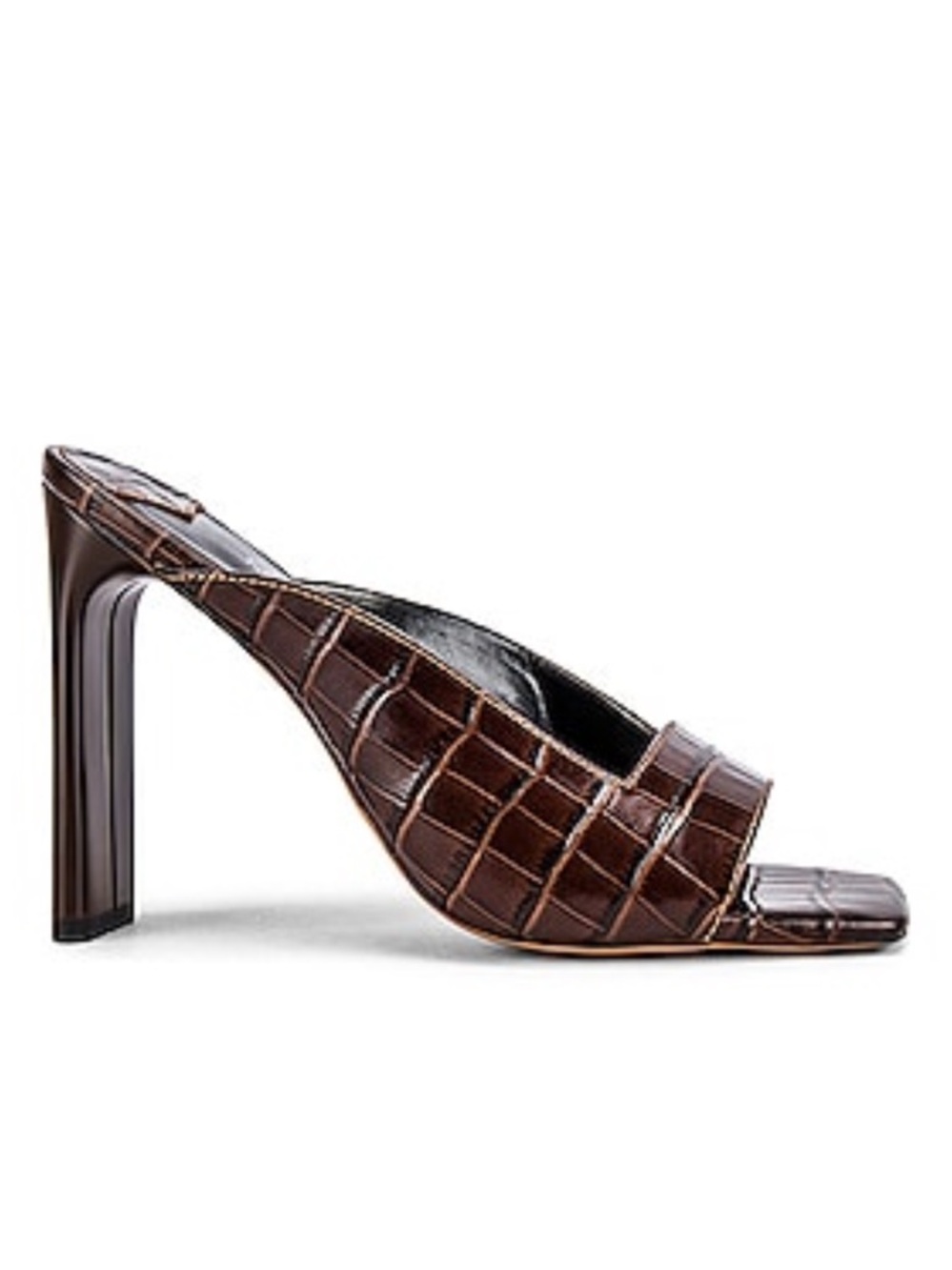 Tony Bianco Frankky Mules Heels in Choc Croc size 7.5 $170 Revolve